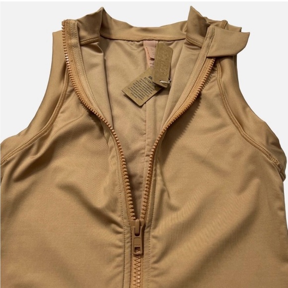 SKIMS Swim Mock Neck Cycle One Piece Women’s Small in Ochre - Picture 5 of 12